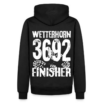 Wetterhorn wandern Berner Oberland Grindelwald - Männer Premium Bio Hoodie - Schwarz - Hinten - Nico (187cm)