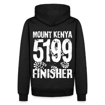 Mount Kenya Finisher Kenya National Park Climb - Men’s Premium Organic Hoodie - black - Back - Nico (187cm)