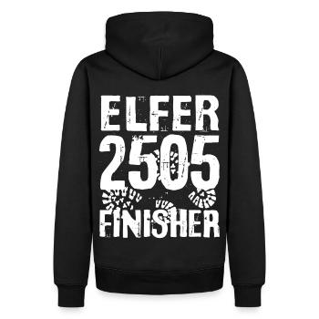 Elfer Berg Seven Summits Stubai Stubaital Wandern - Männer Premium Bio Hoodie - Schwarz - Hinten - Nico (187cm)