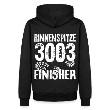 Rinnenspitze Berg Sieben Gipfel Stubaital Wandern - Männer Premium Bio Hoodie - Schwarz - Hinten - Nico (187cm)