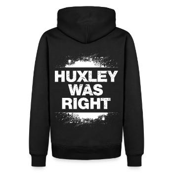 Huxley avait raison - lumière - Sweat à capuche Premium bio Homme - noir - Dos - Nico (187cm)