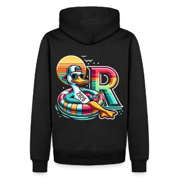 Pension de retraite 2026 Retraite - Sweat à capuche Premium bio Homme - noir - Dos - Nico (187cm)
