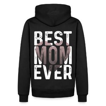Maman cadeau fête des mères anniversaire maman - Sweat à capuche Premium bio Homme - noir - Dos - Nico (187cm)