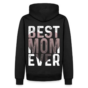 Maman cadeau fête des mères anniversaire maman - Sweat à capuche Premium bio Homme - noir - Dos - Nico (187cm)