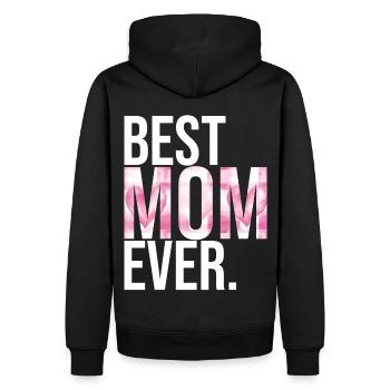 Maman cadeau fête des mères anniversaire maman - Sweat à capuche Premium bio Homme - noir - Dos - Nico (187cm)