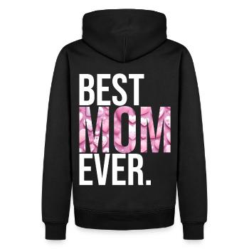 Maman cadeau fête des mères anniversaire maman - Sweat à capuche Premium bio Homme - noir - Dos - Nico (187cm)