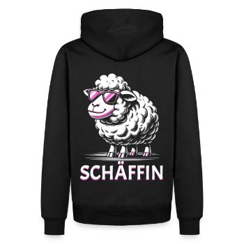 Chef Chefin Schaf Geschenk Schäfin Spruch - Männer Premium Bio Hoodie - Schwarz - Hinten - Nico (187cm)