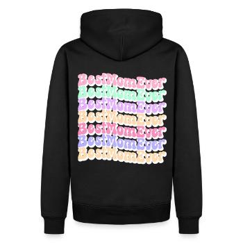 Maman cadeau fête des mères anniversaire maman - Sweat à capuche Premium bio Homme - noir - Dos - Nico (187cm)