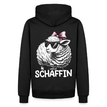 Chef Chefin Schaf Geschenk Schäfin Spruch - Männer Premium Bio Hoodie - Schwarz - Hinten - Nico (187cm)