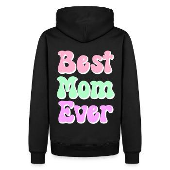 Maman cadeau fête des mères anniversaire maman - Sweat à capuche Premium bio Homme - noir - Dos - Nico (187cm)