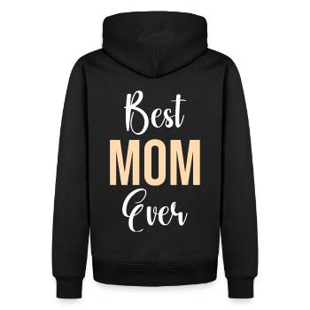 Maman cadeau fête des mères anniversaire maman - Sweat à capuche Premium bio Homme - noir - Dos - Nico (187cm)