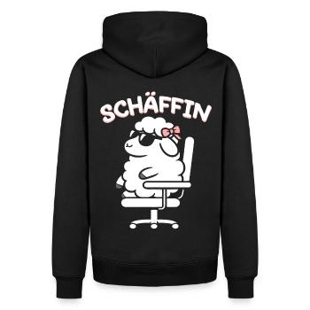 Chef Chefin Schaf Geschenk Schäfin Spruch - Männer Premium Bio Hoodie - Schwarz - Hinten - Nico (187cm)