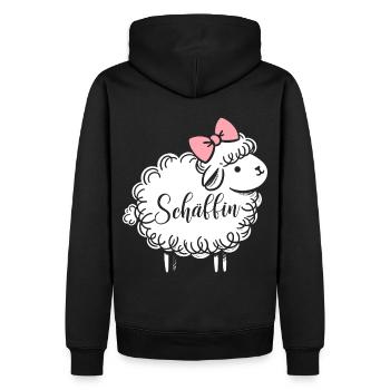 Chef Chefin Schaf Geschenk Schäfin Spruch - Männer Premium Bio Hoodie - Schwarz - Hinten - Nico (187cm)