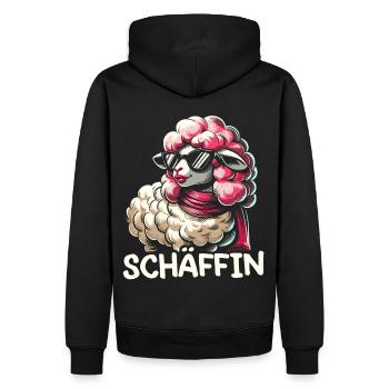 Chef Chefin Schaf Geschenk Schäfin Spruch - Männer Premium Bio Hoodie - Schwarz - Hinten - Nico (187cm)