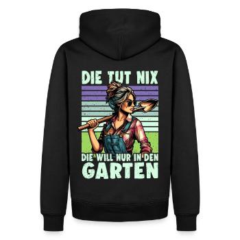 Garten Geschenk Gärtnerin Geburtstag Geschenk - Männer Premium Bio Hoodie - Schwarz - Hinten - Nico (187cm)