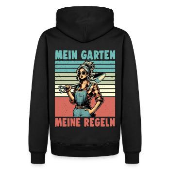 Garten Geschenk Gärtnerin Geburtstag Geschenk - Männer Premium Bio Hoodie - Schwarz - Hinten - Nico (187cm)