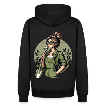Garten Geschenk Gärtnerin Geburtstag Geschenk - Männer Premium Bio Hoodie - Schwarz - Hinten - Nico (187cm)