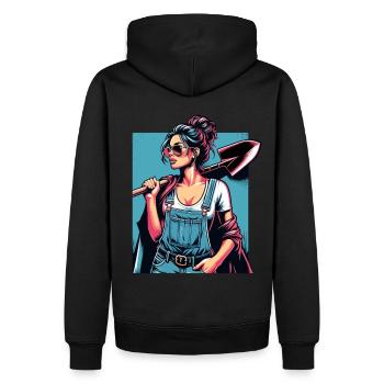 Garten Geschenk Gärtnerin Geburtstag Geschenk - Männer Premium Bio Hoodie - Schwarz - Hinten - Nico (187cm)