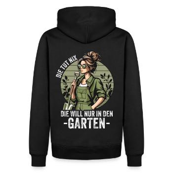 Garten Geschenk Gärtnerin Geburtstag Geschenk - Männer Premium Bio Hoodie - Schwarz - Hinten - Nico (187cm)