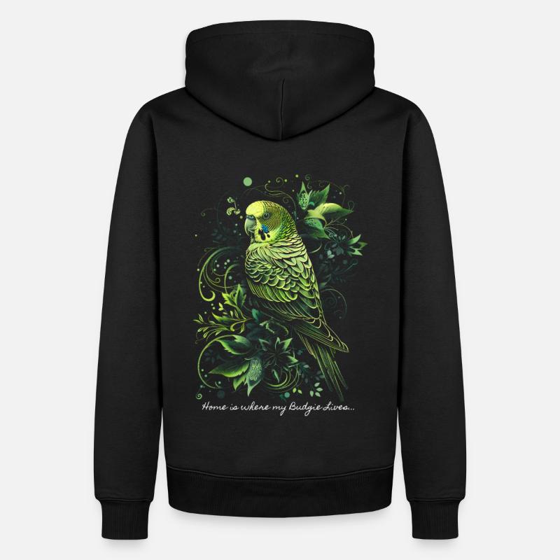 C’est là que vit ma perruche... - Sweat à capuche Premium bio Homme - noir