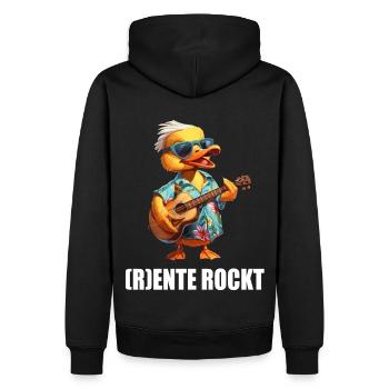 Rentner Rente Sprüche Geschenk Lustig - Männer Premium Bio Hoodie - Schwarz - Hinten - Nico (187cm)