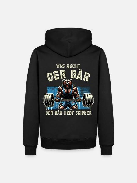 Bodybuilding Bodybuilder Fitness Geschenk Muskeln - Männer Premium Bio Hoodie - Schwarz