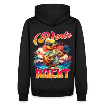 Rentner Rente Sprüche Geschenk Lustig - Männer Premium Bio Hoodie - Schwarz - Hinten - Nico (187cm)