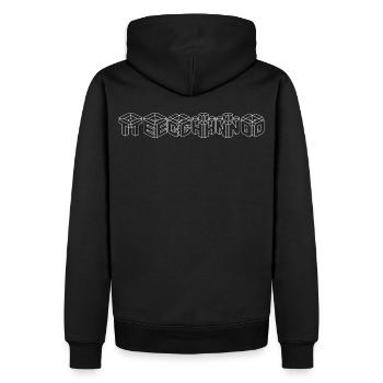 techno1 - Sweat à capuche Premium bio Homme - noir - Dos - Nico (187cm)