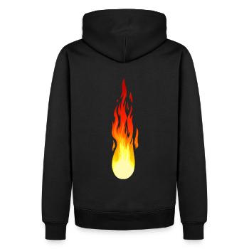 Flamme Feu Comète Inferno Feu Chaleur Ardente - Sweat à capuche Premium bio Homme - noir - Dos - Nico (187cm)
