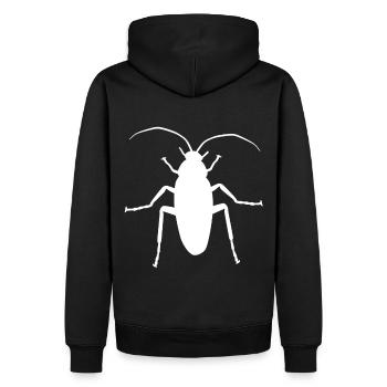 Schabe Kakerlake Ungeziefer Insekt Schädling Panik - Männer Premium Bio Hoodie - Schwarz - Hinten - Nico (187cm)