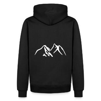 Montagnes Montagnes Randonnée Vacances Sommet Montagne Tyrol Alm - Sweat à capuche Premium bio Homme - noir - Dos - Nico (187cm)