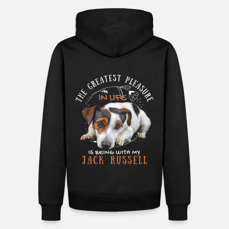 Süßer Jack-Russell-Spruch - Männer Premium Bio Hoodie - Schwarz