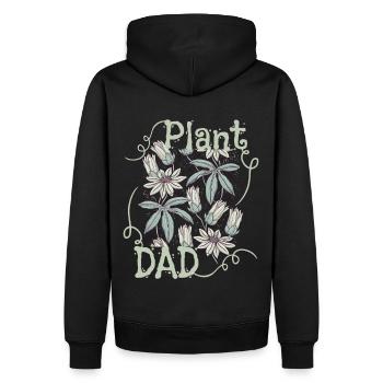 Plant-Dad, Plant-Daddy, Pflanzen, lustiger Spruch - Männer Premium Bio Hoodie - Schwarz - Hinten - Nico (187cm)