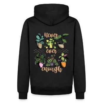 Pflanzen, Blumentopf, lustiger Spruch Plant-Lover - Männer Premium Bio Hoodie - Schwarz - Hinten - Nico (187cm)