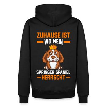 Springer Spaniel - Männer Premium Bio Hoodie - Schwarz - Hinten - Nico (187cm)