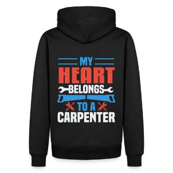 Carpenter Carpenter Carpenter Cadeau - Sweat à capuche Premium bio Homme - noir - Dos - Nico (187cm)