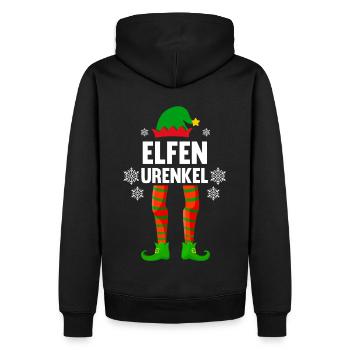 Elfen Urenkel Elf Weihnachten Partnerlook Weihnach - Männer Premium Bio Hoodie - Schwarz - Hinten - Nico (187cm)