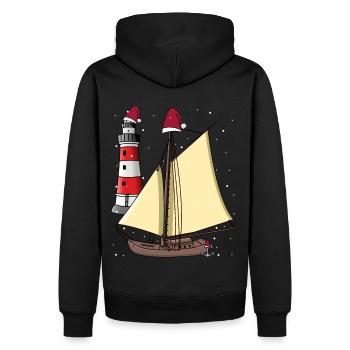 Voilier Nikolaus Santa Ahoi Noël maritime - Sweat à capuche Premium bio Homme - noir - Dos - Nico (187cm)