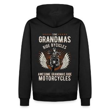 Biker-Grandma Morradfahrer - Moto - Sweat à capuche Premium bio Homme - noir - Dos - Nico (187cm)