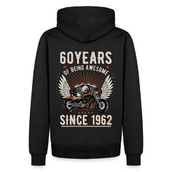 50 ans Cadeaux Vintage 1972 50ème Anniversaire - Sweat à capuche Premium bio Homme - noir - Dos - Nico (187cm)