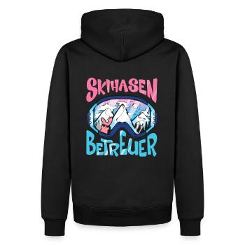 Skihasen Betreuer - Schifahrer Apres Ski Party - Männer Premium Bio Hoodie - Schwarz - Hinten - Nico (187cm)