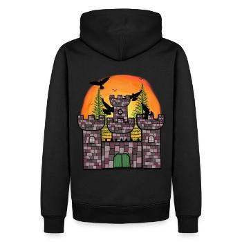 Middle Ages Knight Fortress Castle Fairy Tale Children - Men’s Premium Organic Hoodie - black - Back - Nico (187cm)