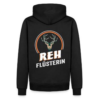 Reh Flüsterin - Männer Premium Bio Hoodie - Schwarz - Hinten - Nico (187cm)