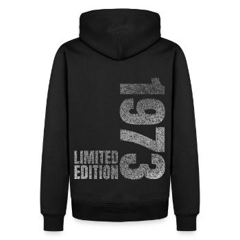 1973 Geboren Geburtstagsgeschenk - Männer Premium Bio Hoodie - Schwarz - Hinten - Nico (187cm)