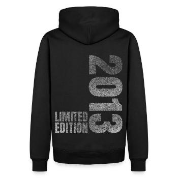 Édition limitée 2013 - Sweat à capuche Premium bio Homme - noir - Dos - Nico (187cm)