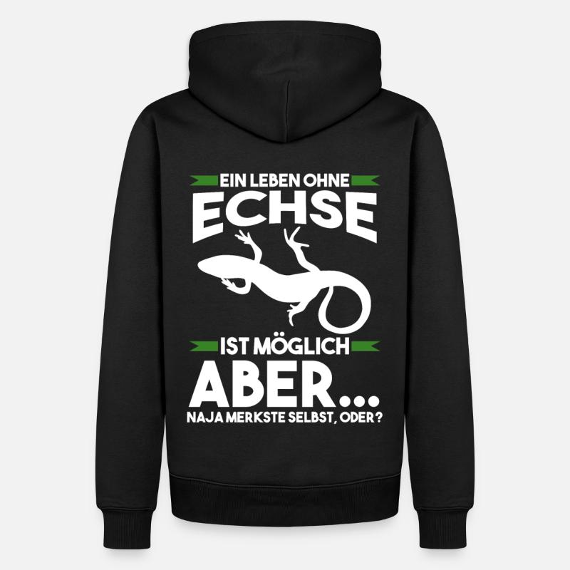 Terrarium Echse Echsen - Männer Premium Bio Hoodie - Schwarz
