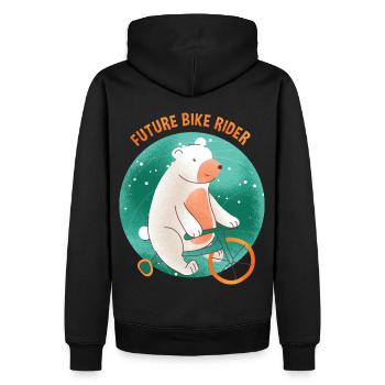 Cadeau Bébé Ours Polaire - Sweat à capuche Premium bio Homme - noir - Dos - Nico (187cm)