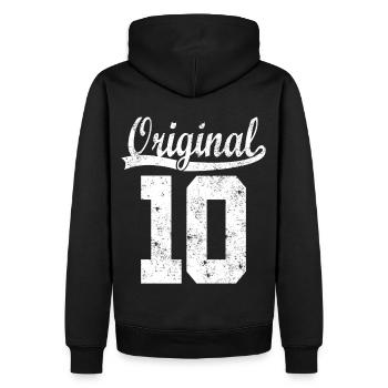 Original de 2010 - Sweat à capuche Premium bio Homme - noir - Dos - Nico (187cm)