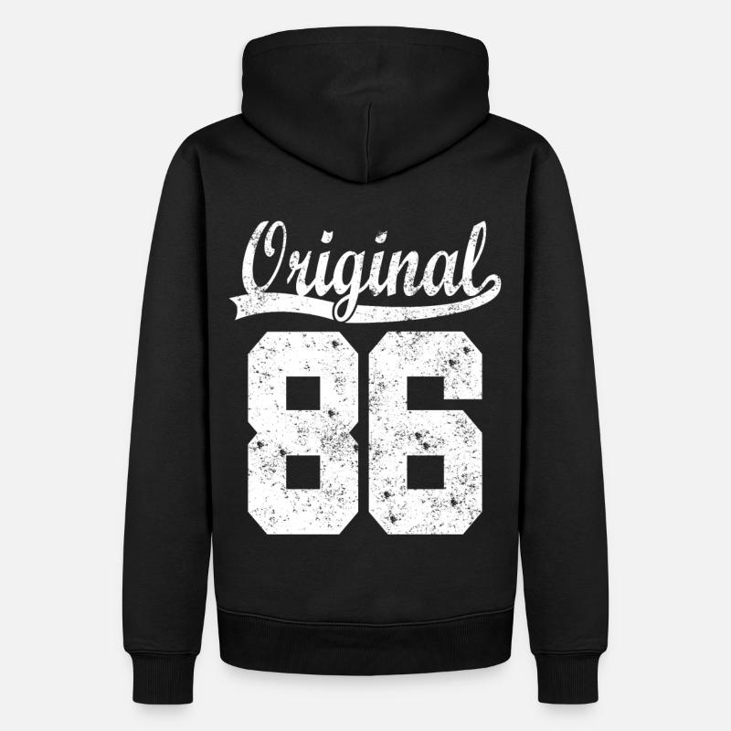 86 nés Gift - Sweat à capuche Premium bio Homme - noir