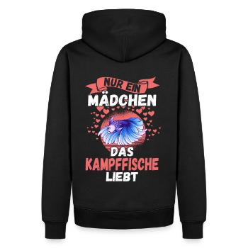 Fische Aquarium Kampffisch - Männer Premium Bio Hoodie - Schwarz - Hinten - Nico (187cm)
